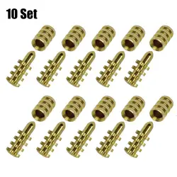 10 Pair Solid Brass Table Pins Dowels Table Bolt Sleeve Connectors Table Leaf Hardware Table Top Leaf Alignment Pins