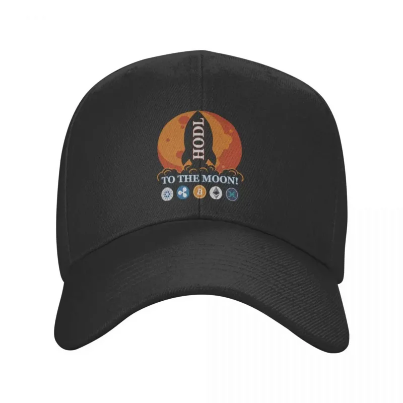 Hodl To The Moon Baseball Cap Sun Protection Men Women's Adjustable Bitcoin Crypto Dad Hat Autumn Snapback Hats Trucker Caps