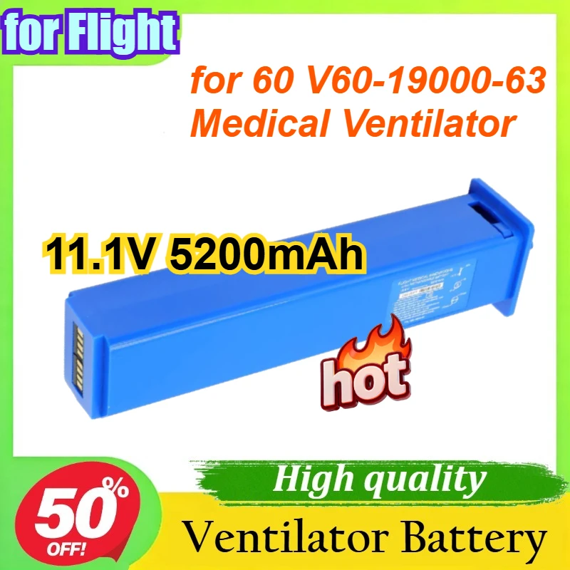 

11.1V 5200mAh for Flight 60 V60-19000-63 Medical Ventilator Rechargeable Li-ion Battery Pack
