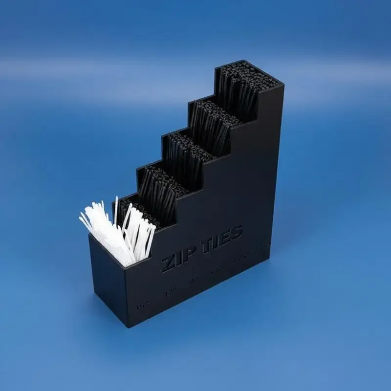 Wandmontierter Kabelbinder-Organizer mit 6 Vorgelabelten Größenfächern Robuster Aufbewahrungshalter für Werkstatt Garage DIY-Anwender – Detail 11