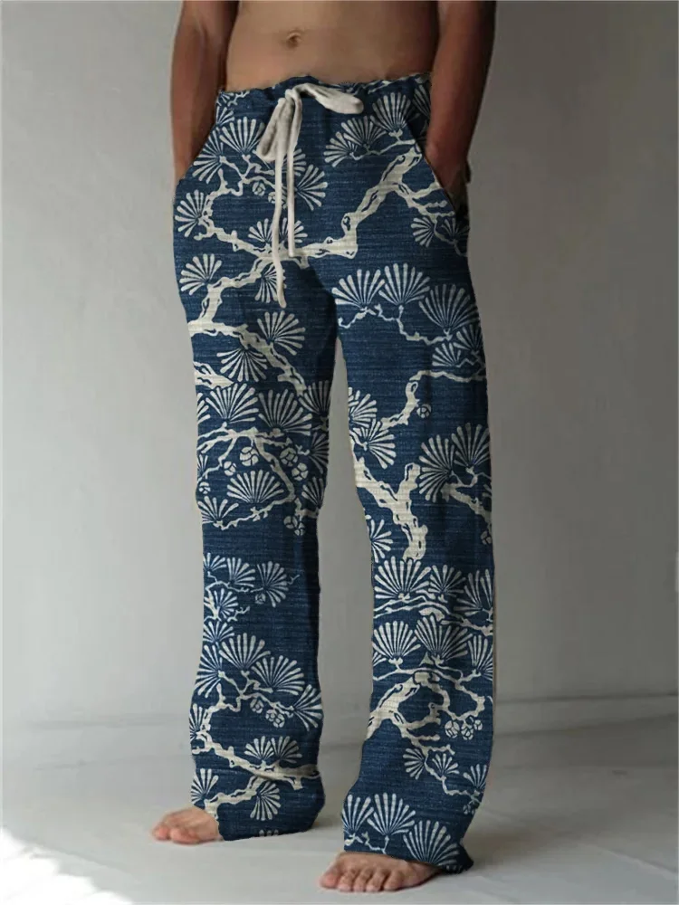 Pantalones holgados informales para hombre y mujer, pantalón de pierna recta europeo y americano con estampado de cuerda Harajuku, pierna ancha