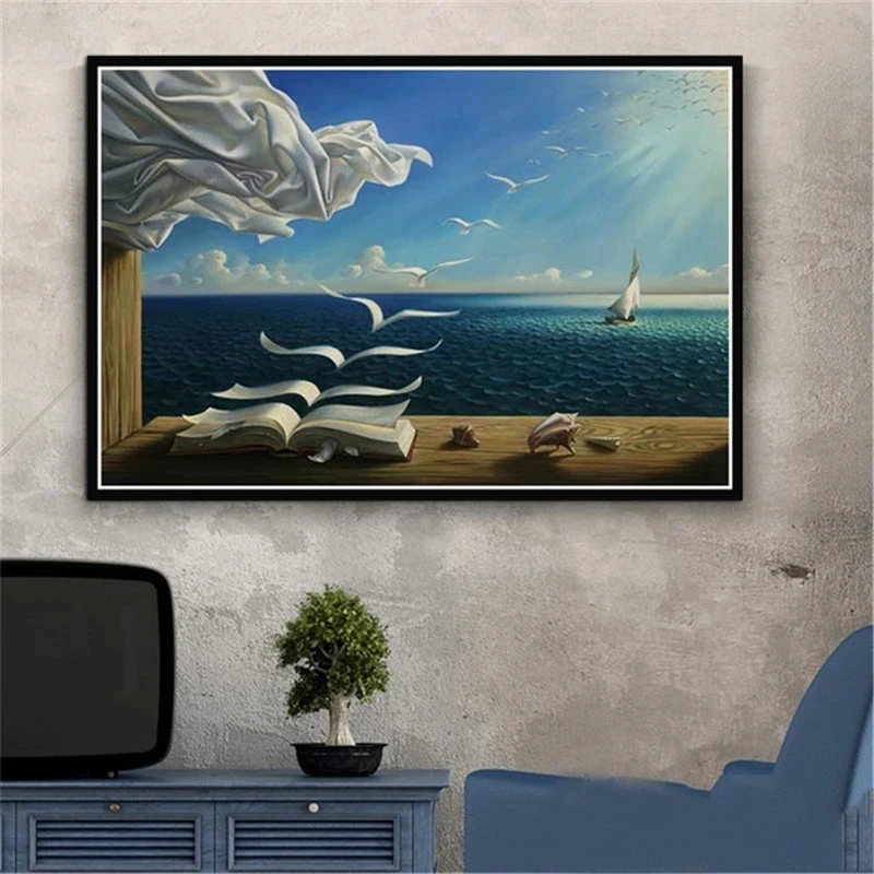 Słynny surrealizm Salvador Dali diament artystyczny obraz abstrakcyjne zdjęcia ozdoby ze strasu Home Decor rękodzieło Hobby