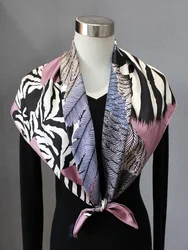 Pegasus Print 100% Twill Silk Scarf Wraps Womens Fashion Neckerchief Necktie Echarpe Foulard 35