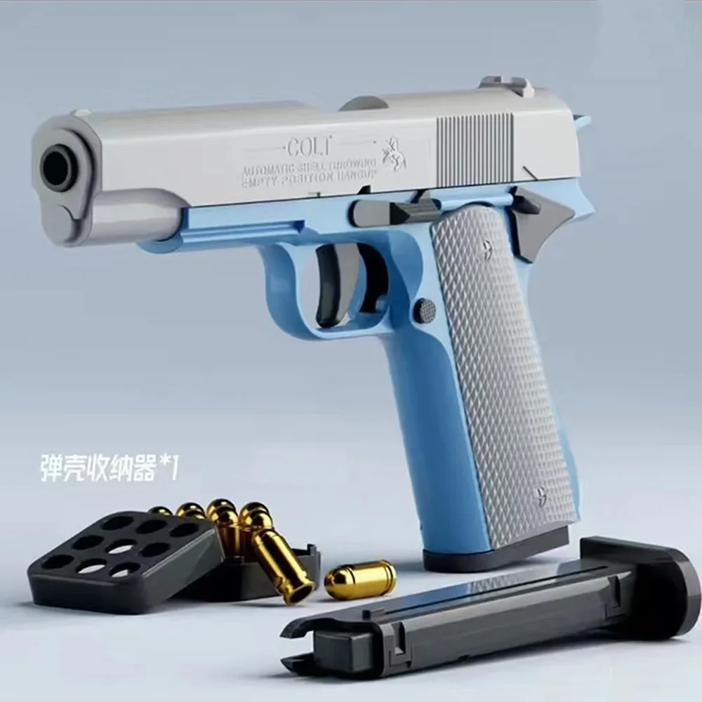 3d impresso m1911 escudo pistola de ejeção modelo gravidade em linha reta salto brinquedos arma não-ajuste crianças alívio do estresse brinquedo presente de natal