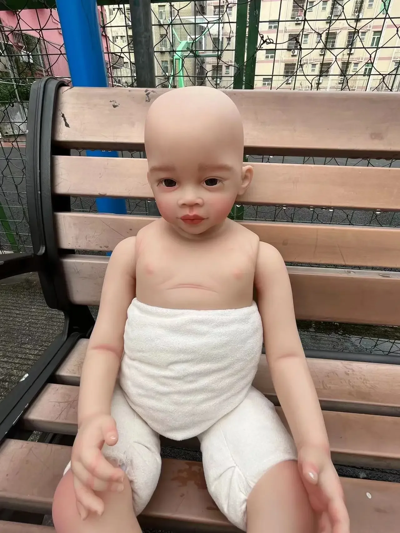 Reborn Baby Doll Meili32''Huge Girl Without Hair DIY Part Painted Kits With cloth body Connectors included Christmas Gift