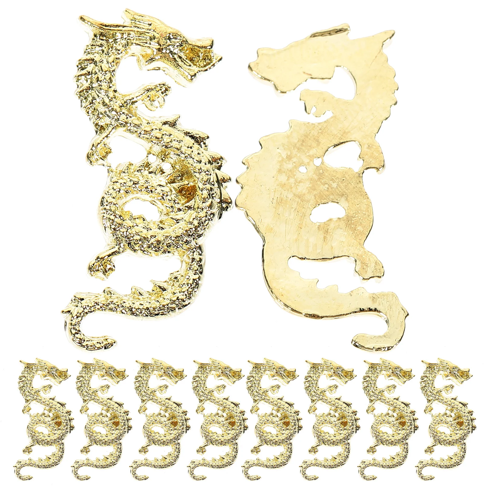 

10Pcs Nail Charms Delicate Dragon Design Small Size Alloy Manicure Decoration Wedding Party Nail Gems Manicure Charms