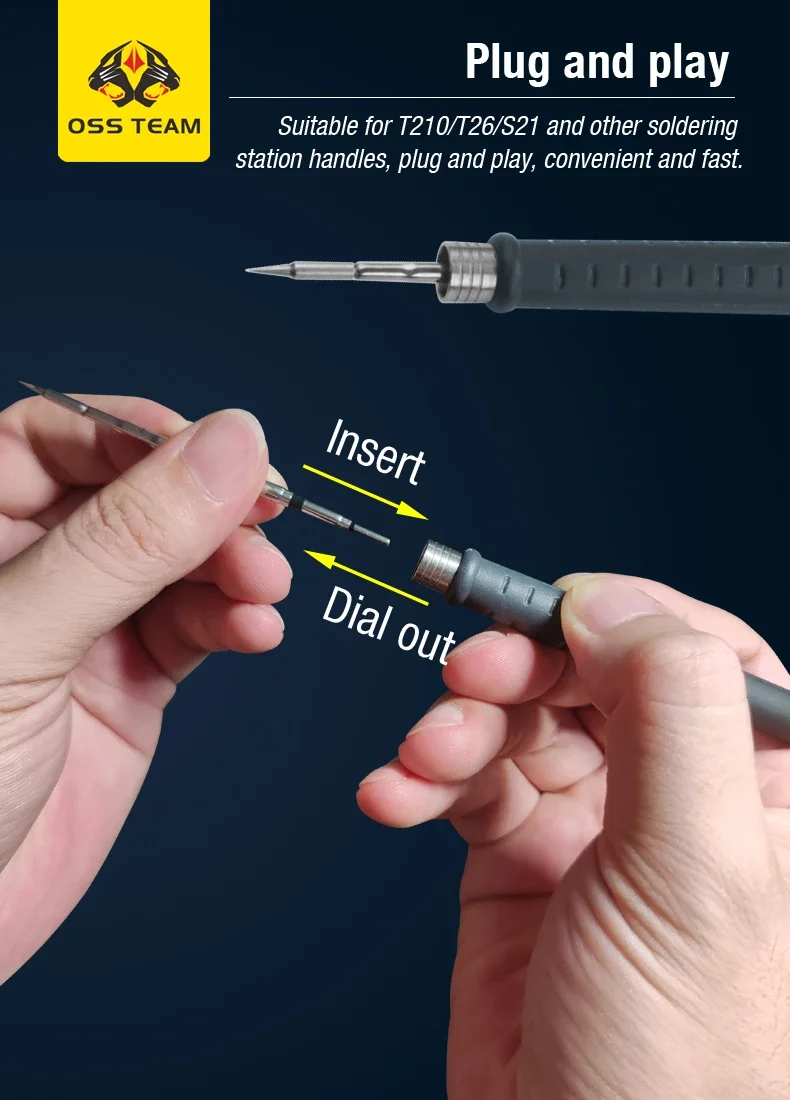 OSS C115/C210/C245 Serie Lötkolbenspitzen für T80 HS02 Lötkolben T210 T245 Lötstation