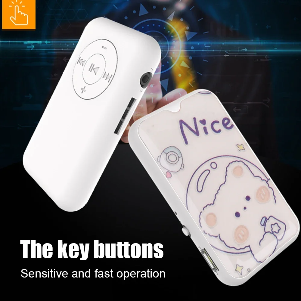 Mini cartoon pattern music MP3 player student sports running music walkman with data cable