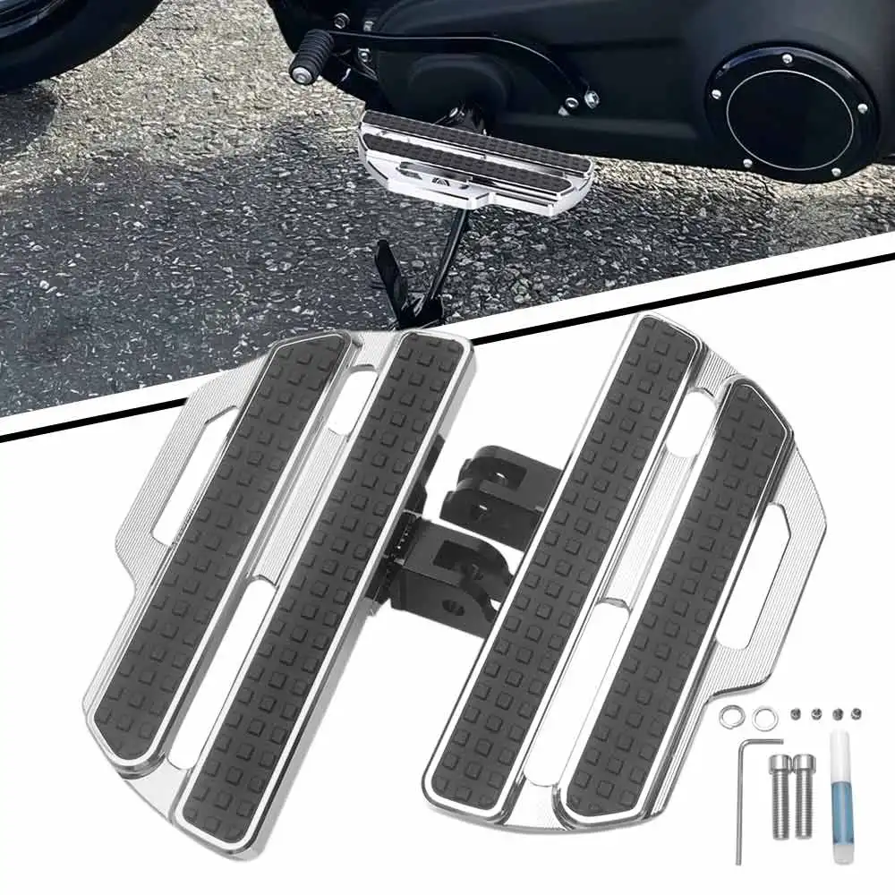 

Motorcycle 1 Pair Front Footrest Floorboards Chrome Accessories Fit For Harley Softail Low Rider ST FXLRST 2022 2023 2024 models