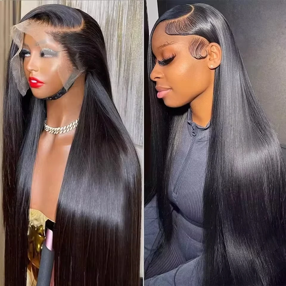 

Парик-фронталь 13x6 13x4, плотность 200, для чернокожих женщин, бразильские парики из натуральных волос, 40 дюймов, прямые как палочки, HD прозрачный кружевной фронтальный парик