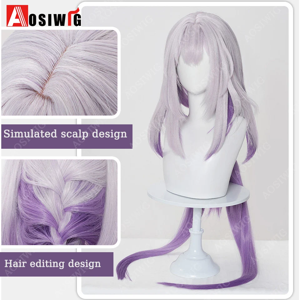 100CM New Cosplay Synthetic Wig Halloween Christmas Role Playing Party Comic Exhibition Game Honkai Star Rail Long Ponytails