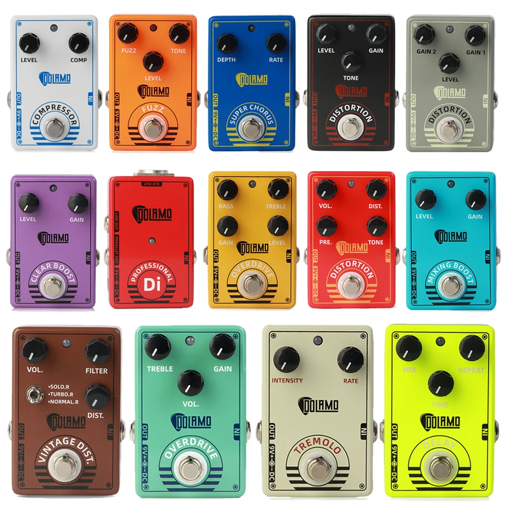 Caline Electric Guitar Effect Pedals Distortion/Overdrive/Fuzz/Chorus/DI Box/Vintage Distortion/Tremolo/Compressor/Delay/Boost