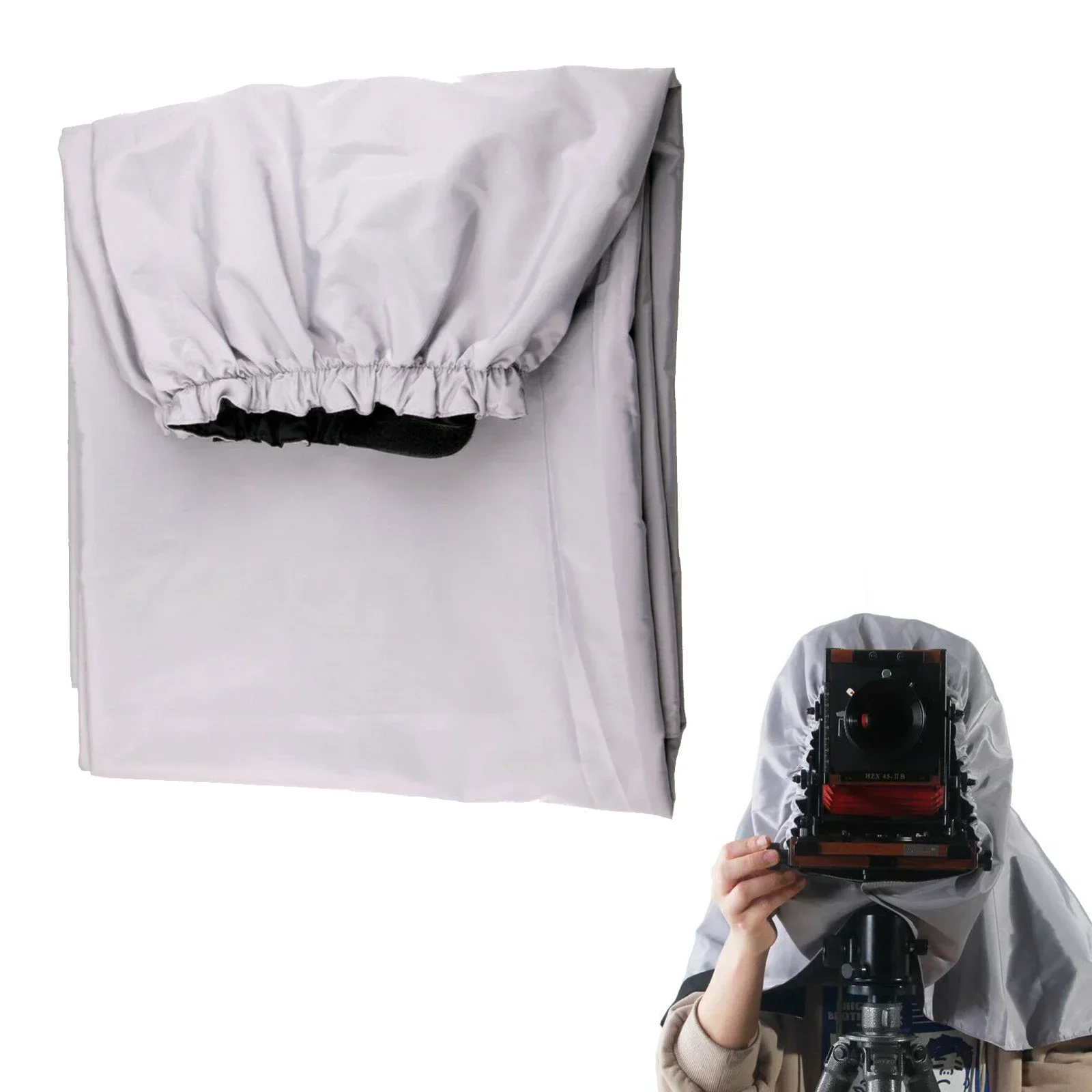 Dark Cloth Focusing Hood Silver Black For 4x5 Large Format Camera Wrapping