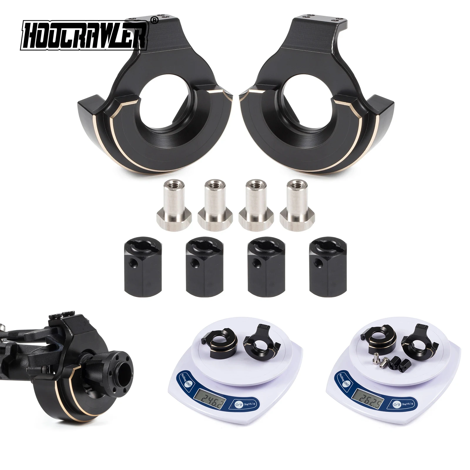 

CNC Low Offset Brass Knuckle Weights for Lower Center of Gravity Improve Stability Traction Vanquish H10 OPTIC Front Axle