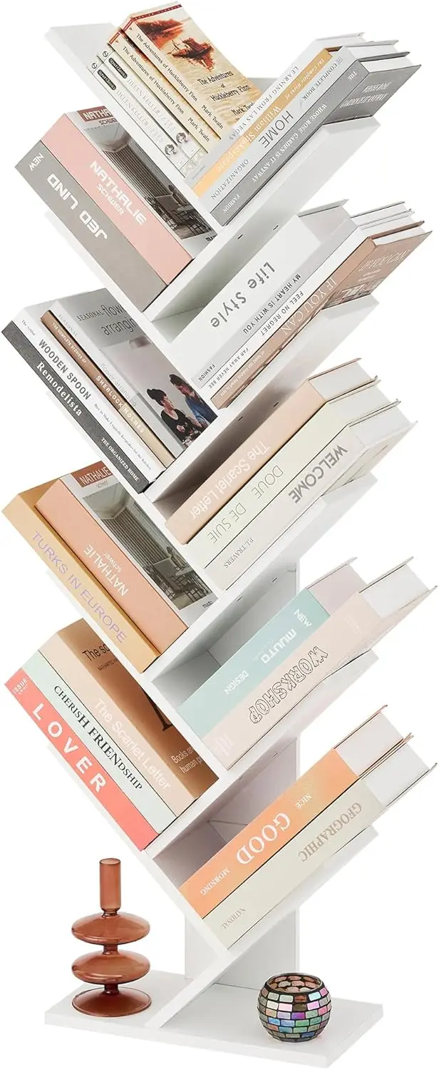 

Книжная полка для деревьев, 10-уровневая книжная полка, отдельный книжный шкаф для деревьев, напольная книжная полка для демонстрации книг