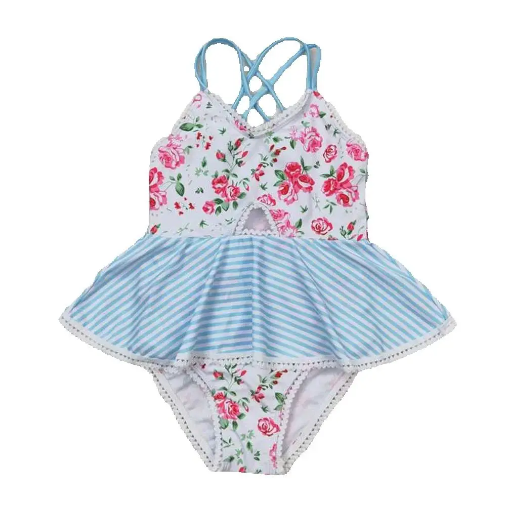 Baby Girls Summer Swim Summer Ruffle One Piece Swimsuit for Baby Girls Sibling Sister Cute Casual Fashionable Poolwear Beachwear