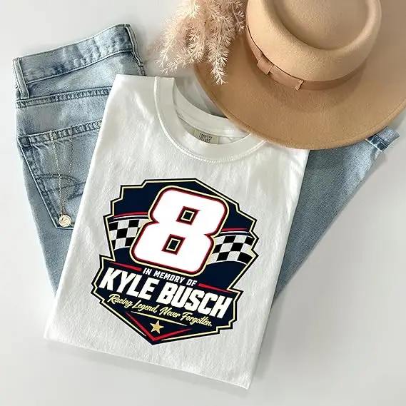Forever Rowdy Front Because You Never Know Rennwagen T-Shirt Kyle Busch RIP Gedenk-Rennsport-Spruch T-Shirt Herren Neuheit Tribut Geschenk – Detail 16