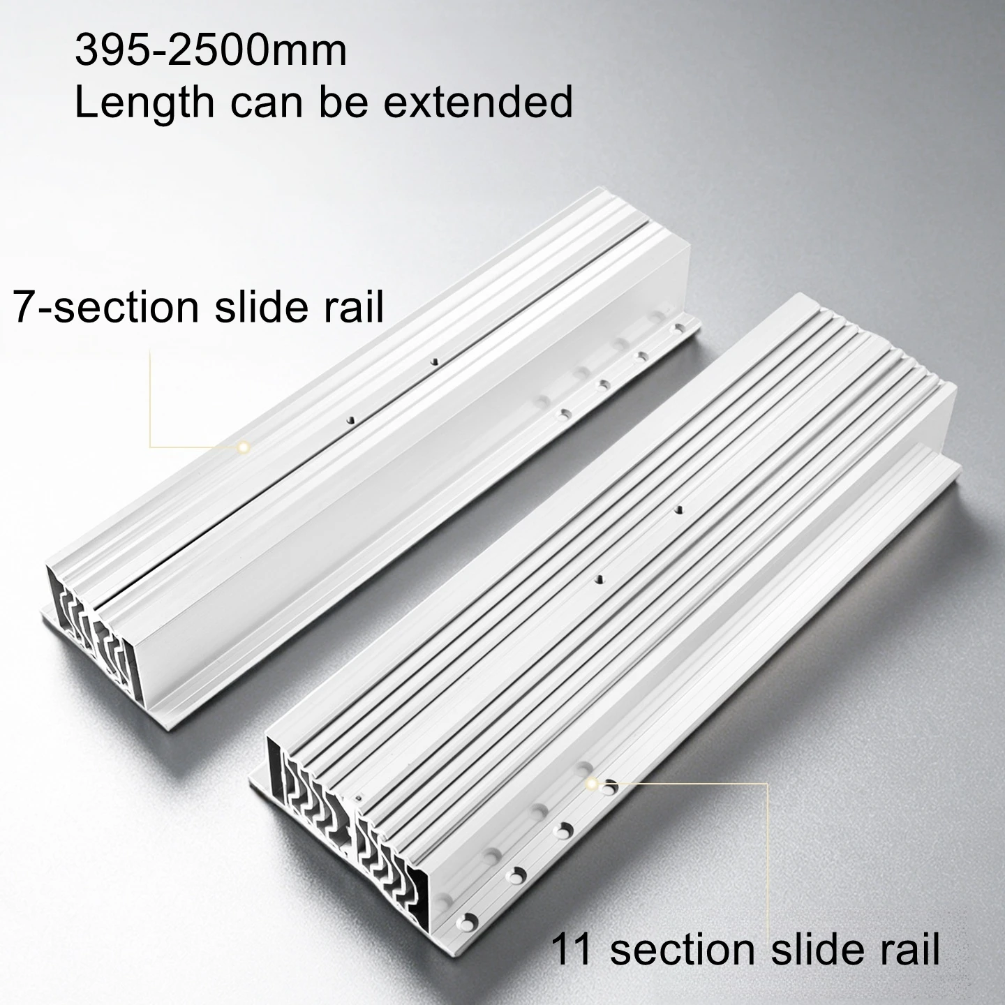 Concealed, Multifunctional, Telescopic, Multi-Section, Push-to-Open Folding Hardware for Cabinet and Dining Table Slides