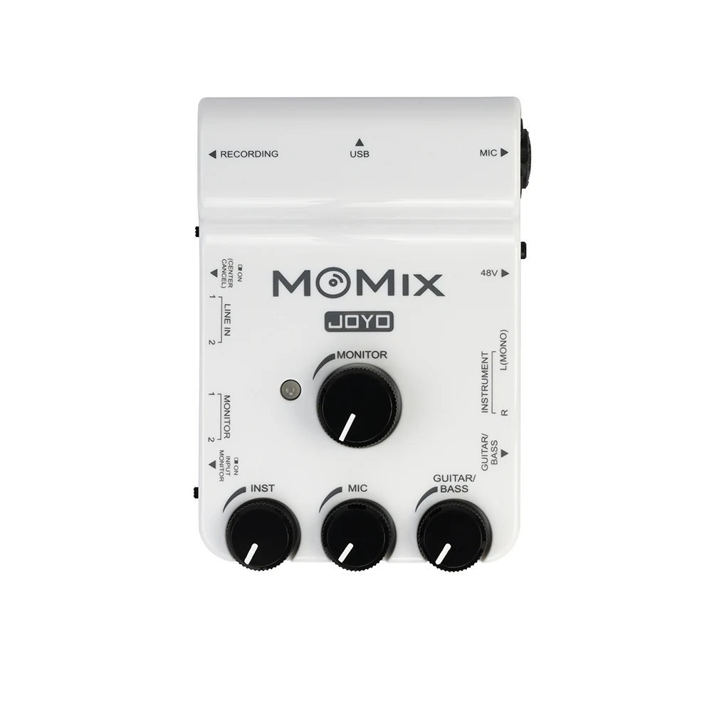 JOYO MOMIX Mobile USB Live Sound Card For Record Sing Live Streaming Guitar Bass Monitor Microphone Keyboard Electronic Drum Amp