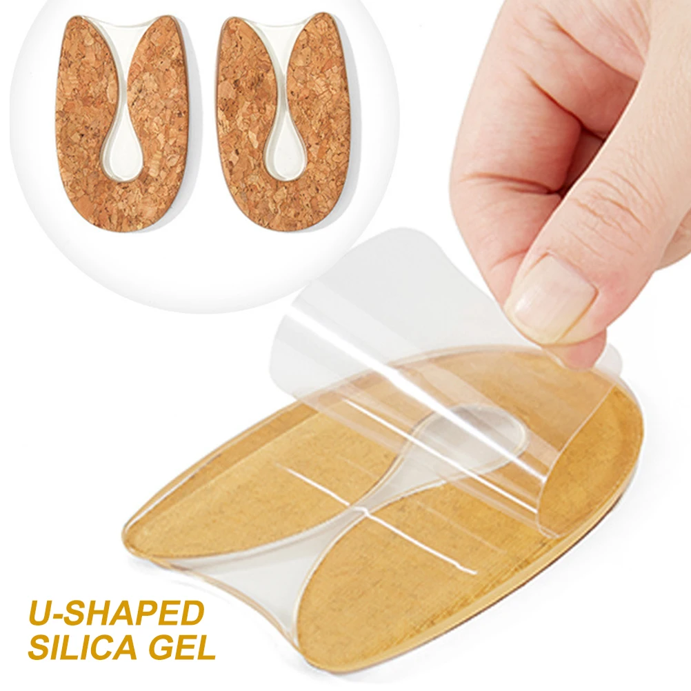 

2pcs Height Increase Heel Insoles Breathable Reusable Silicone Heel Protectors For Women Men Boost Insole Foot Care Tools