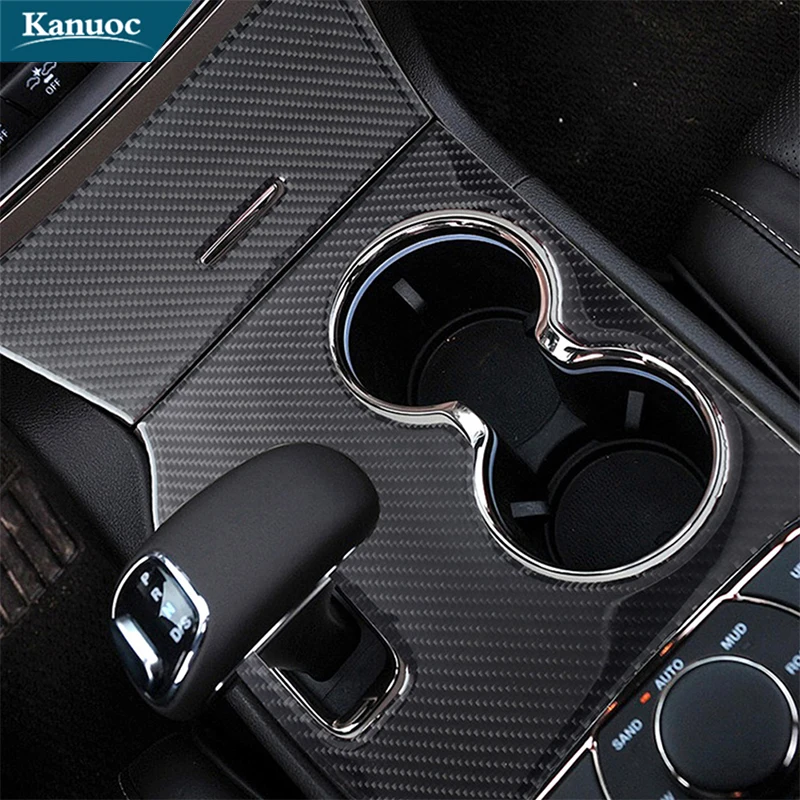 

Carbon Fiber Electronic Gearshift Panel Stickers For Jeep Grand Cherokee 2014 2015 Car Interior Decorative Accessories