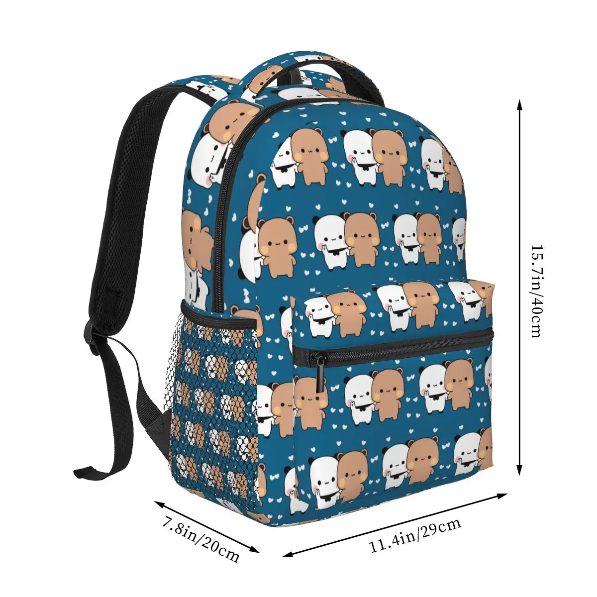 Cartoon Bear And Panda Bubu Dudu Student Backpack School Bag Hiking Travel Daypack for Boys Girls Fashion Bookbag Shoulder Bags