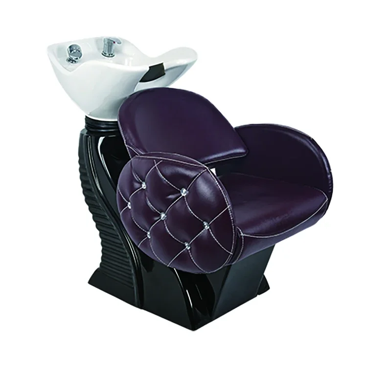2026 Retro Style Hair Shampoo Salon Chair Unit Hair Dressing Barbershop Electric Massage Shampoo Chairs