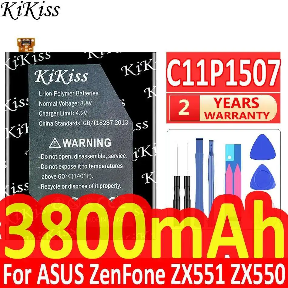

Mobile Phone Battery High Capacity For Asus Zenfone Zoom ZX551 ZX550 ZX551ML Z00XSB C11P1507 3800Mah