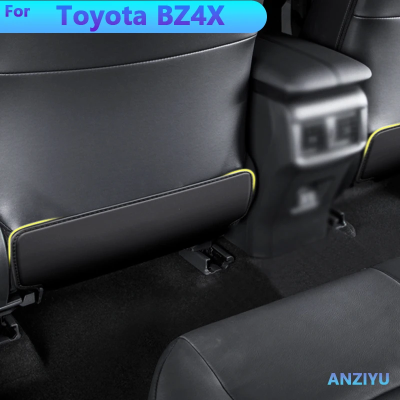 Car Seat Anti Kick Mat For Toyota BZ4X 2022 2023 2024 Car Seat Backs Protector Pad Microfiber Leather Protection Cover