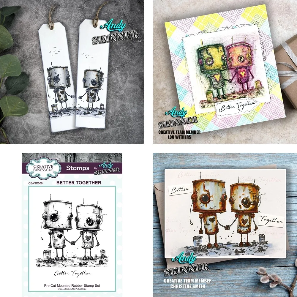 ハロウィーンの透明なシリコンロボットスタンプ、フォトアルバムカードの作成、スクラップブッキングクラフト用品、ポストカード、diy、2024