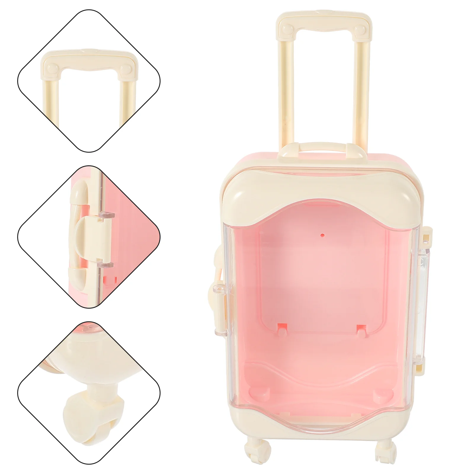 Mini Suitcase House Decor Miniature Luggage Dolls Travel Toys Decorations Plastic Child Toddler