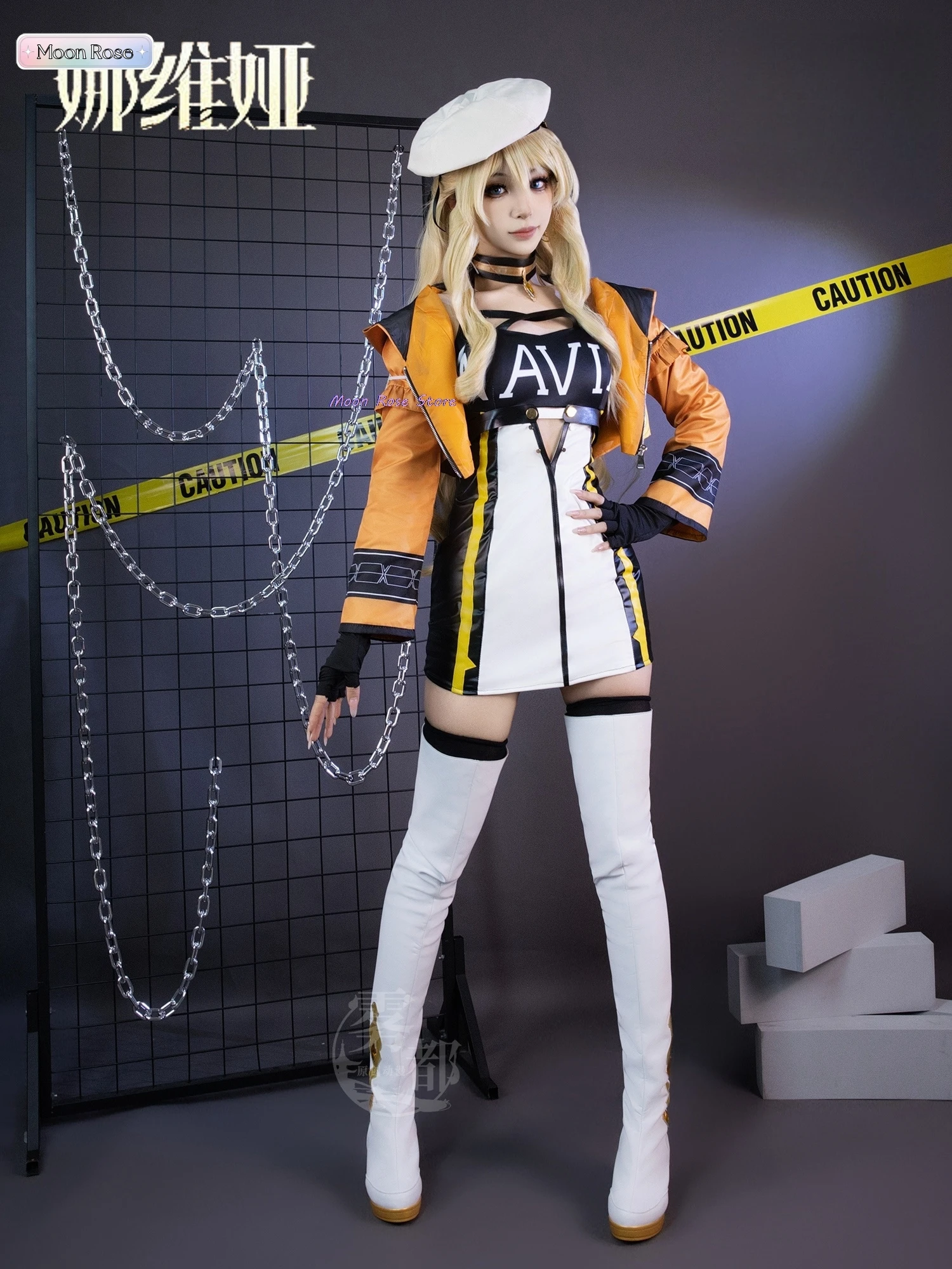 Instock Genshin Impact Exclusive Fanart Racing Navia Casual Outfit Cosplay Costume  Halloween Costumes