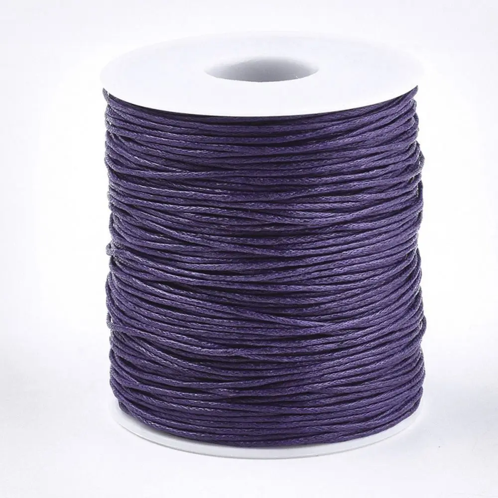 New 1mm 100Yards Waxed Thread Cord Round Polyester Wax Coated Strings DIY Korean Braided Rope Jewelry Making