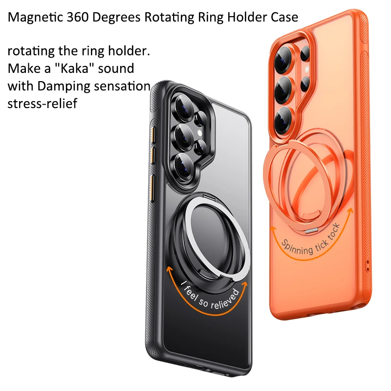 Magnetic 360 Degrees Rotating Ring Holder Case For Samsung Galaxy S25 S25 Ultra Plus S26 S26 Ultra / S26 Plus High Quality