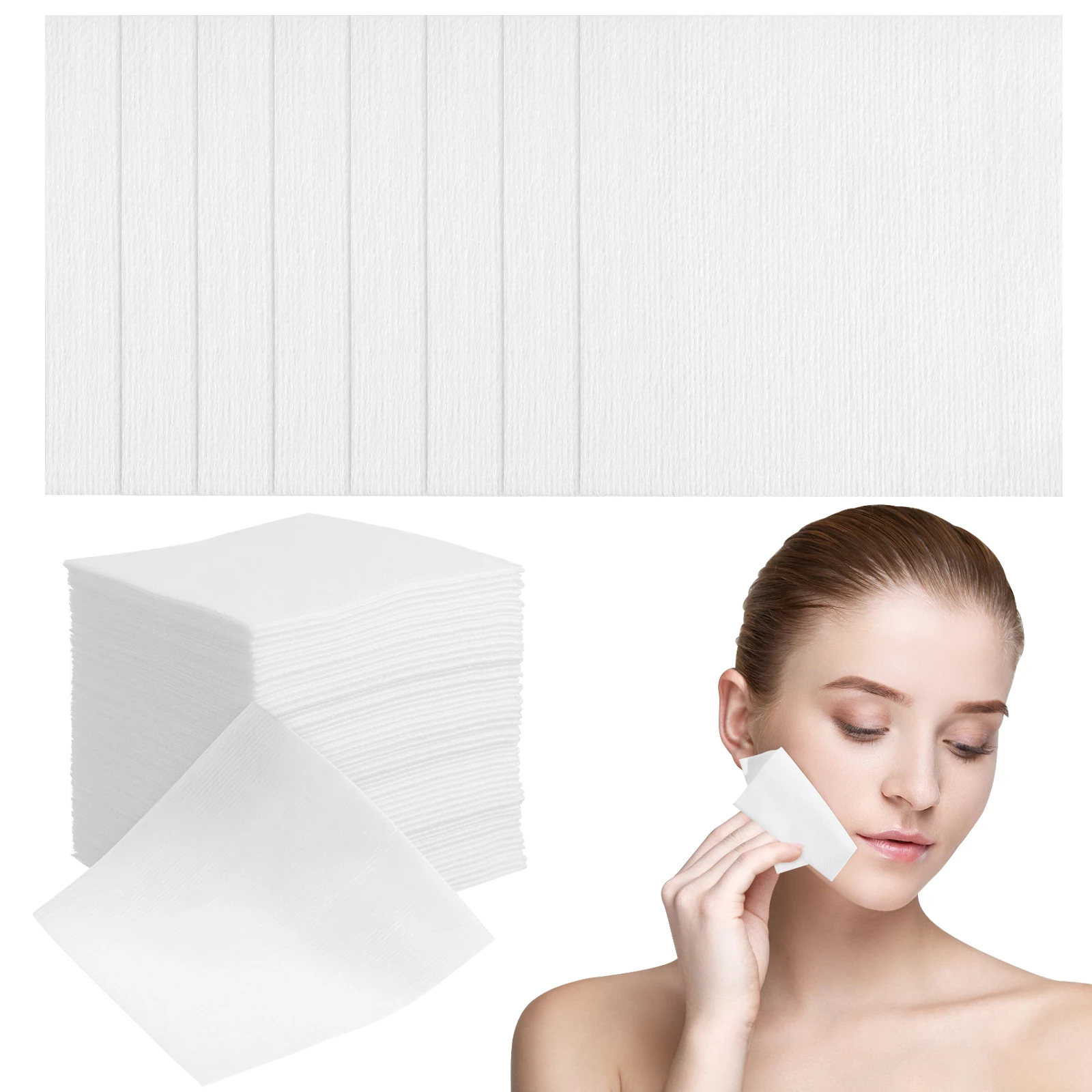 

400 Pcs Nonwoven Fabric Sheets 10x10CM Makeup Remover Pads Facial Cleansing Tools Pads Skin Aid Kit