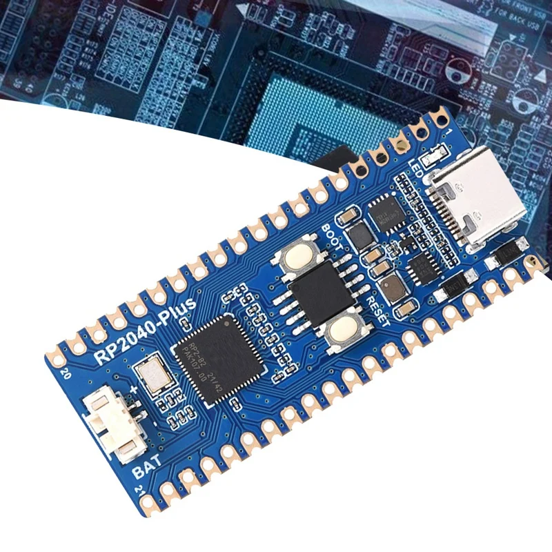 Waveshare RP2040 Plus Microcontroller Upgrade RP2040 Dual Core Processor 16MB On-Chip Flash For Raspberry Pi Pico