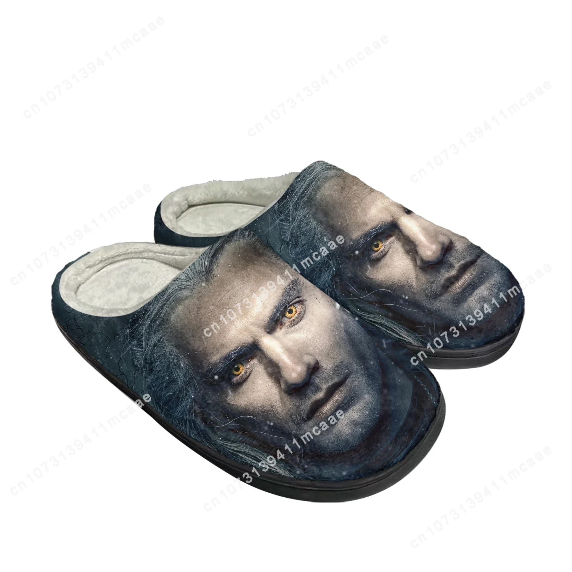 The-Witcher pantofole in cotone per la casa Mens Womens Symbol Wolf peluche camera da letto Casual Keep Warm Shoes pantofola ter