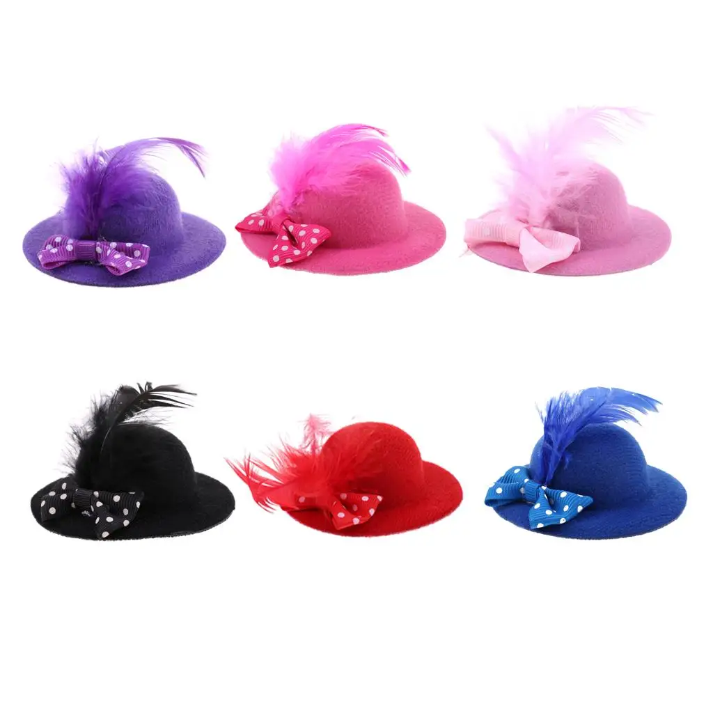 MagiDeal Mode 1Pc Neue Vintage Bowler Puppe Prinzessin Hut Kappe für 28-30cm Puppe Modell Kostüm kleidung Accs 6 Farben