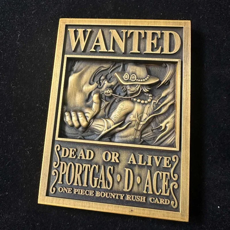 

ACG One Piece Homemade Metal Card Collectible Luffy Ace Chopper Boa Hancock Relief Three-dimensional Craft Birthday Gift