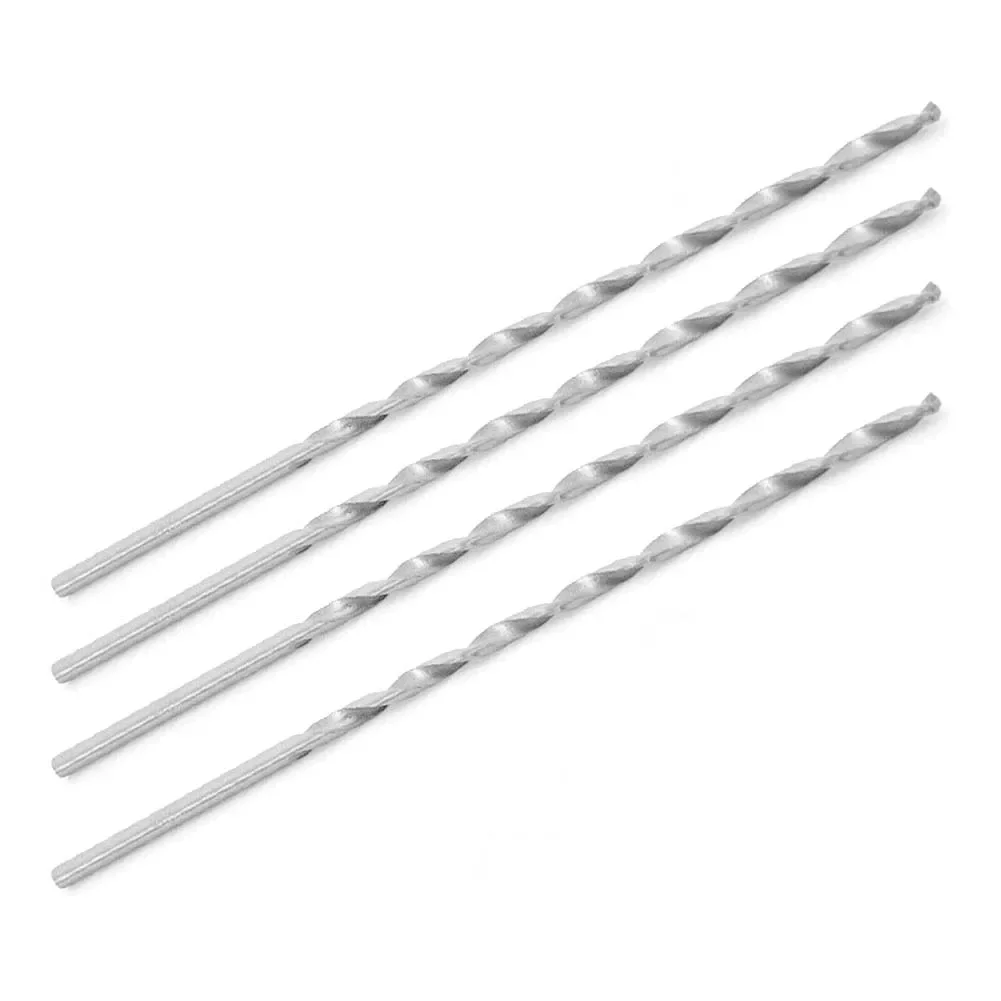 4Pcs 200mm Extra Long HSS Drill Bits For Metal Wood Plastic And PVC Suitable For Various Materials And Electric Drills