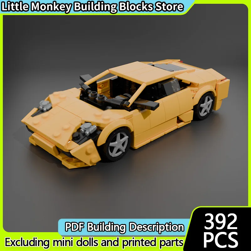 Speed Racing Car Model MOC Building Bricks Murcielago LP640 Hypercar Modular Technology Children Holiday Gifts Assemble Toy Suit