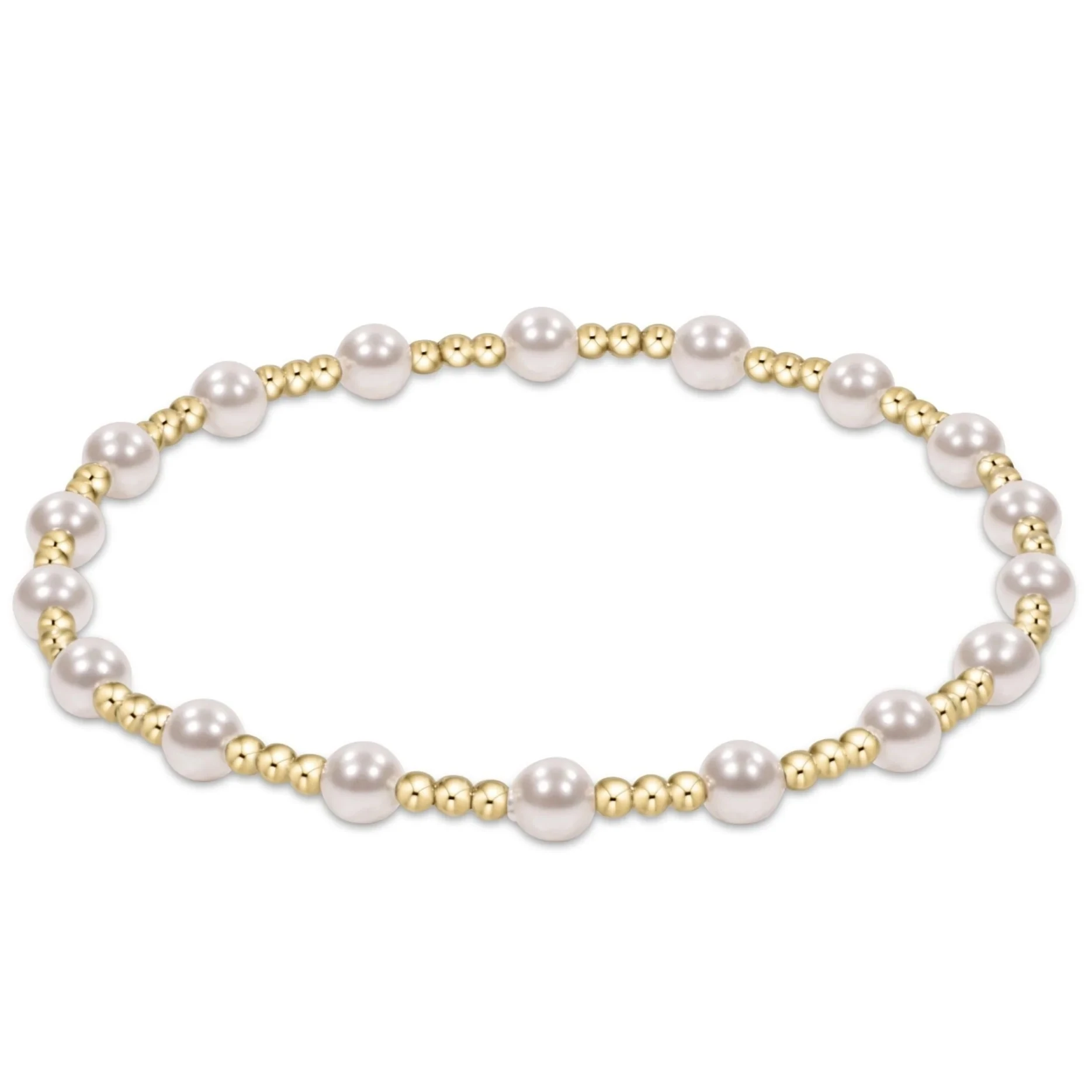 Vlen Shell Pearl Bracelet Stackable 18 K Gold Plated Ball Beads Bracelets for Women Accessories Wholesale Trendy Jewelry