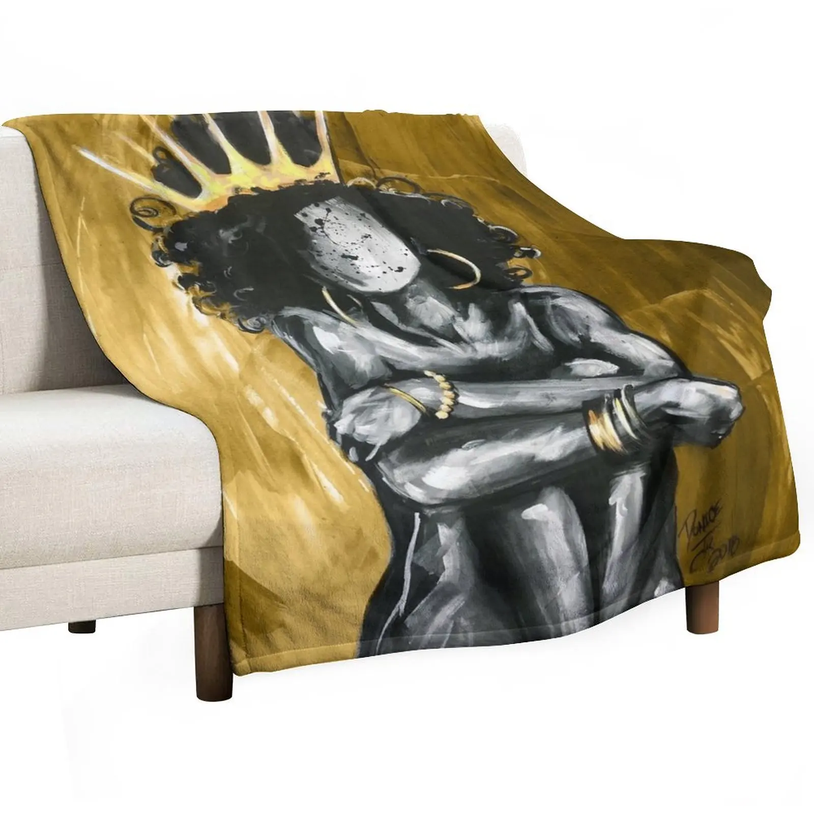 Naturally Queen IX GOLD Throw Blanket Thermal Blankets For Bed blankets and throws Blankets