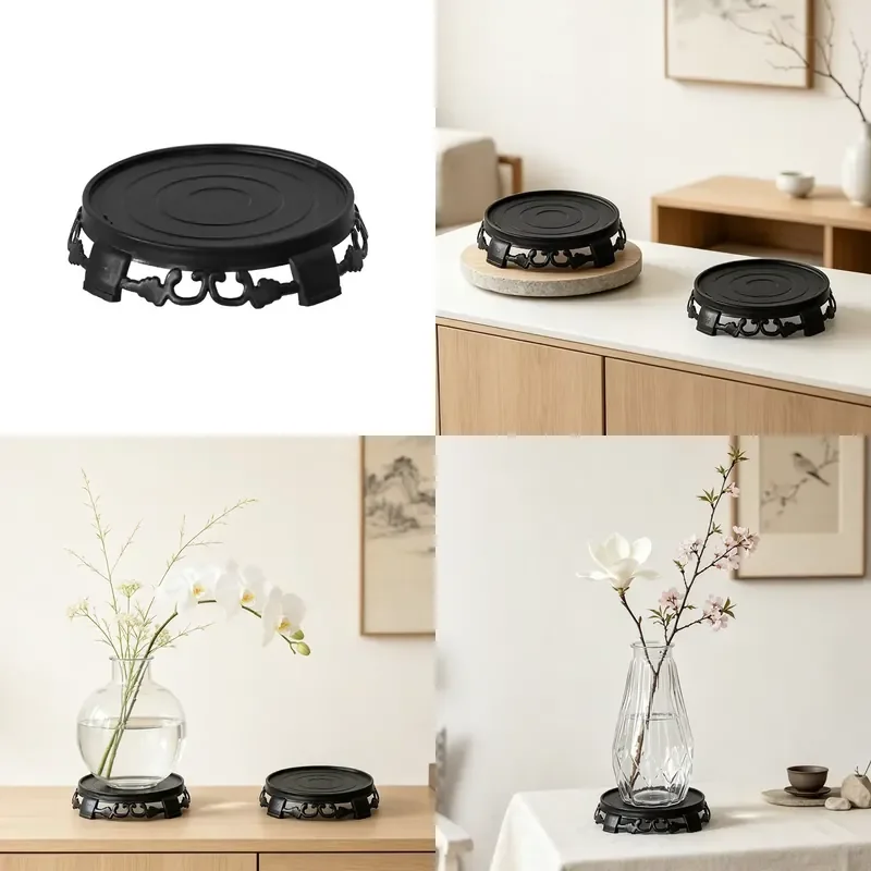 Modern Nordic Style PP Flower Pot Base Fish Tank Bonsai Decorative Tray Self Watering Basin Bottom Bracket Durable Heightened