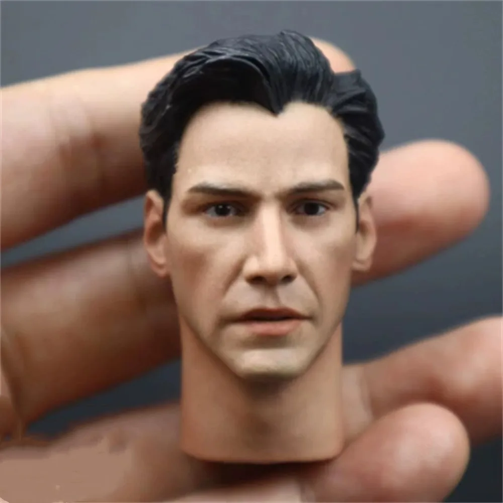 

Male Head Carving Sculpt Keanu Reeves Actor Star 1/6 Soldier Model For 12'' Action Figure Body Doll Collection