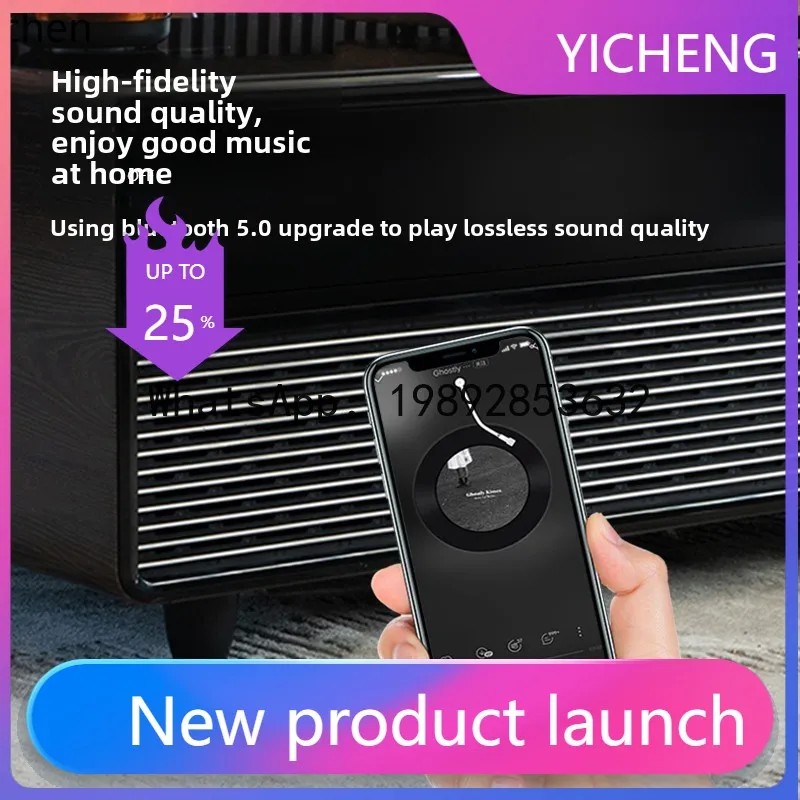 A2-26 c Kung Fu tea table, refrigerator all-in-one machine, living room and household multi-functional ice bar table, black
