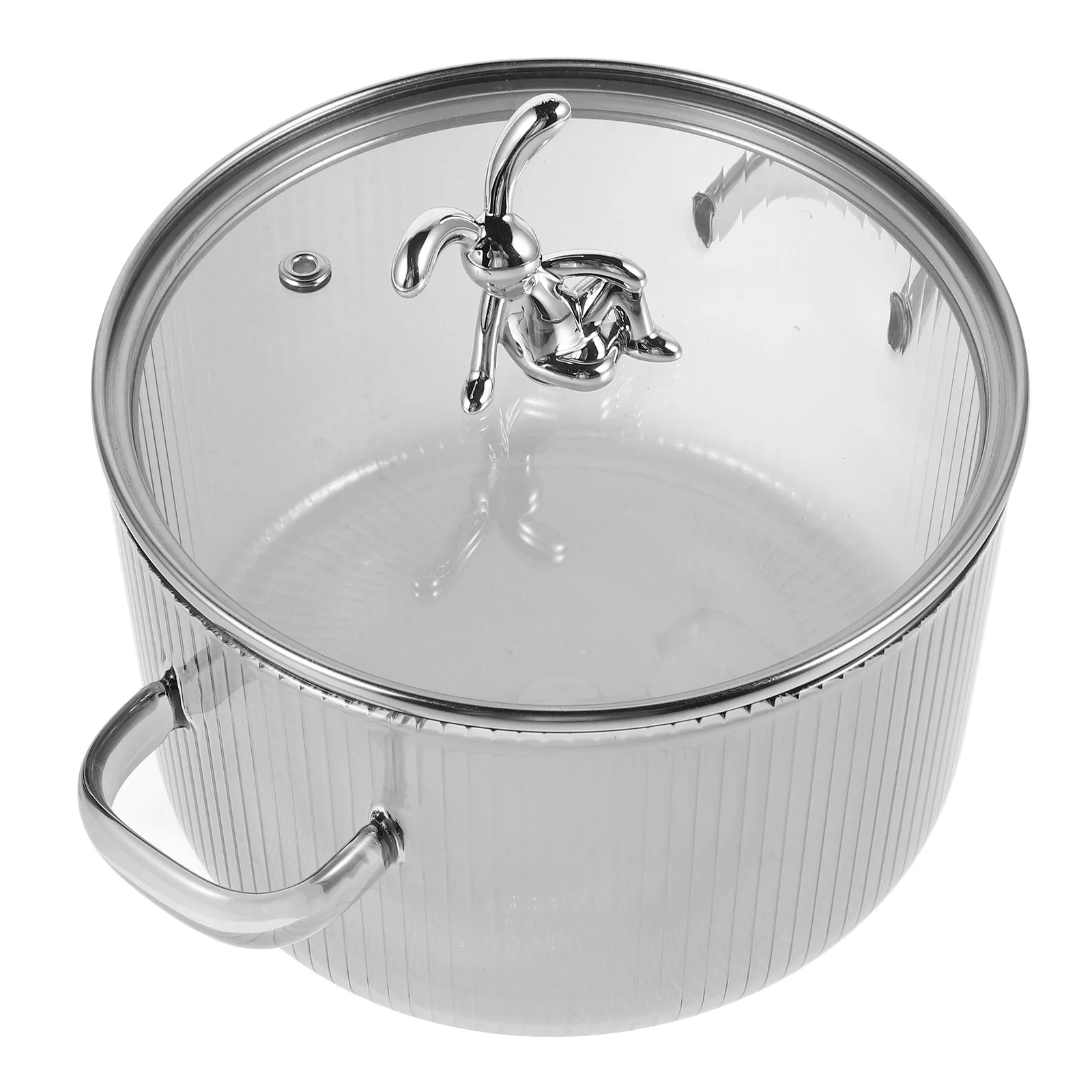 

Rabbit Glass Stock Pot Transparent Glass Stockpot for Soups Stews Noodles Cooking Pots for Stove Pot