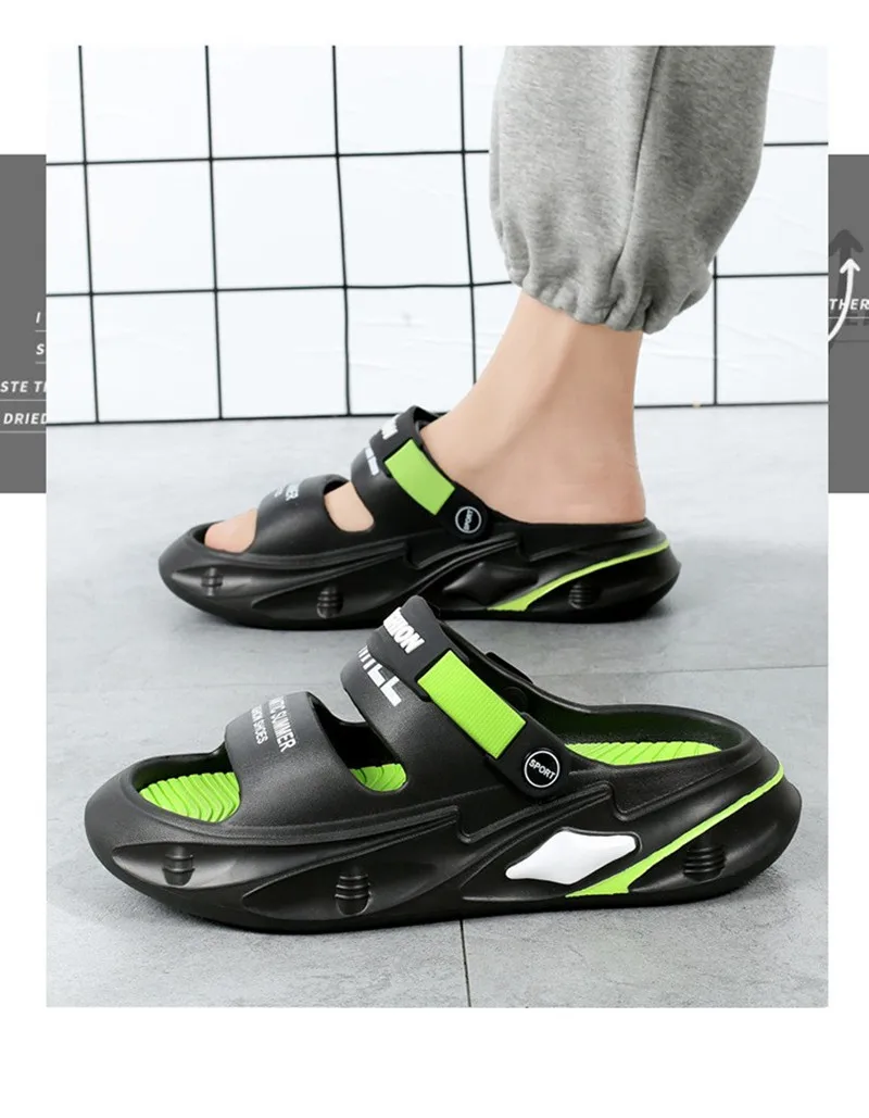 2024 New Men Sandals Slippers Summer Shoes EVA Super Soft Thick Soled Slides Outdoor Casual Sandals Beach Shoes Fashion 2024