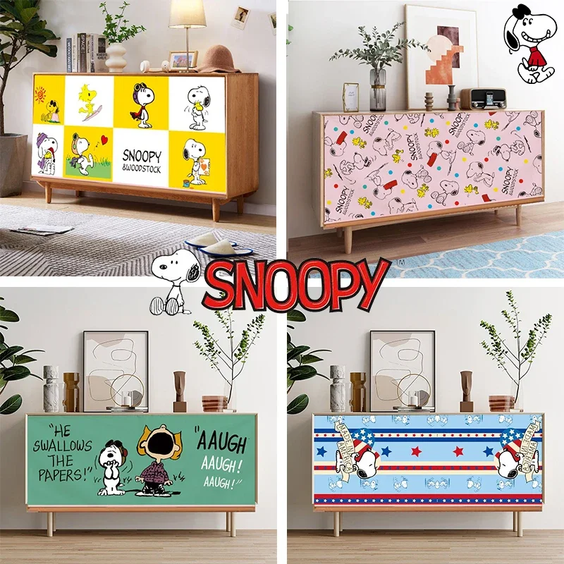 

Snoopy Cabinet Dustproof Curtain Kitchen Storage Shelf Wardrobe Cover Window Door Curtain Household Dust Cloth Home Decor Gift