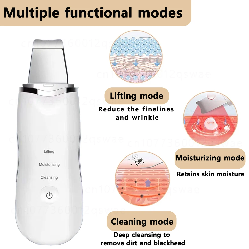 Electric Skin Scrubber Peeling Blackhead Remover Deep Face Acne Pore Cleaner Facial Spatula Shovel Cleanser Facial Cleansing